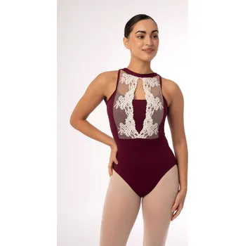 Body Intermezzo,Krajková kolekce 31705, vínová XXL