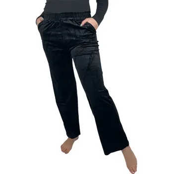 Pohodlné teplákové kalhoty - mikroplyš-Sale Dámská velikost: L