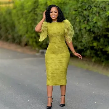 Dámské šaty Večerní šaty BR261 Barva: Žlutá, Velikost: M