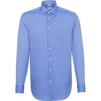 Pánská košile Seidensticker Pánská košile s nežehlivou úpravou a náprsní kapsou Barva: modrá carolina, Velikost: 43 SN003000