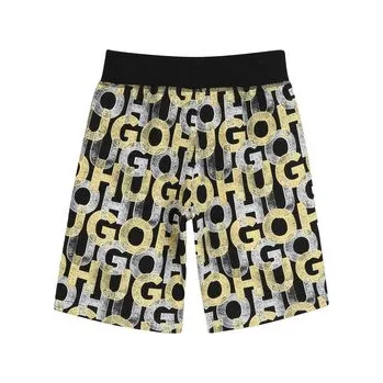 Pánské kraťasy HUGO Sportovní kraťasy G00368 D Černá Regular Fit 14Y