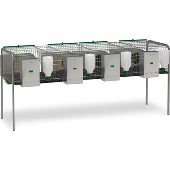 králíkárna Klec pro králíky se čtyřmi kotci GAUN 44400 SILLEDA 203x105x90 cm