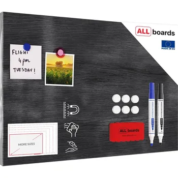 Obraz Kovový obraz dřevo šedý grafit 60 x 40 ALLboards METAL MB64_00030