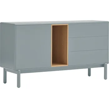 Komoda Modrošedá lakovaná komoda Teulat Corvo 140 x 40 cm