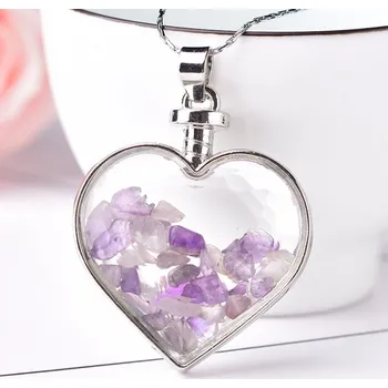 Náhrdelník Prosperk Náhrdelník skleněné srdíčko s Ametysty S1950
