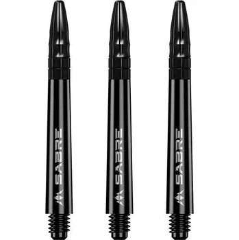 Příslušenství pro šipky Násadky na šipky Mission Sabre černé kovový top, střední+ 44,5mm