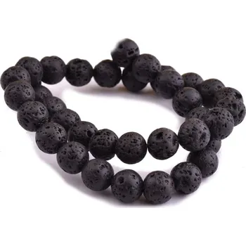 Drahý kámen Láva přírodní černá 10mm