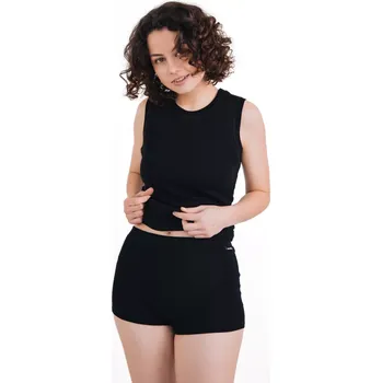 Dámské spodní prádlo Dámské funkční kalhotky s nohavičkami Merino 210 Černá XXL