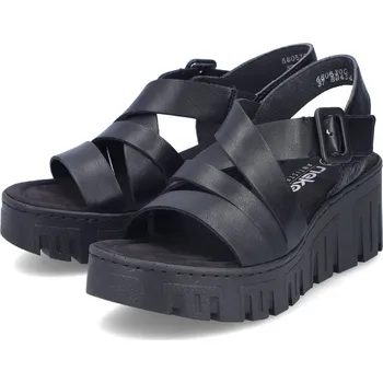 Dámské sandále Dámské sandály 68063-00 Rieker černá Barva: schwarz, Velikost: 41