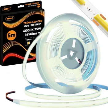 BERGE LED pásek COB Neon 12V - 528D - 15W/m - IP20 - 1650lm - 5m - studená barva