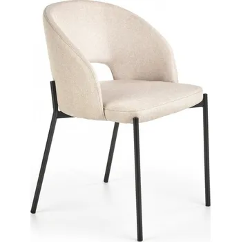 Jídelní židle Jídelní křeslo ELLIE — kov, látka, béžová