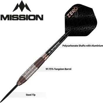 Šipka Sada steel šipek Mission Zero Bronze PVD 26g, 97,5% wolfram