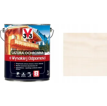 Lak na dřevo Lazura s lakem V33 na bázi rozpouštědel, béžová, bílý satén 5 l