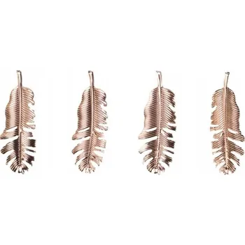 Vánoce VÁNOČNÍ OZDOBY NA STROMEČEK, SADA 4 ks, KOVOVÉ PEŘÍČKA