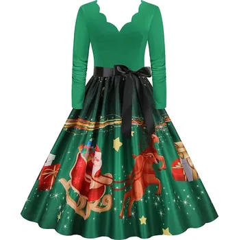 Dámské šaty Vánoční šaty s dlouhým rukávem Velikost: S, Barva (Varianta): 1872-007