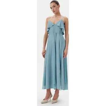 Dámské šaty TWINSET Letní šaty 251TP2412 Modrá Regular Fit 46