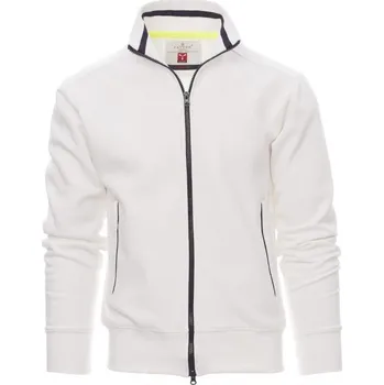 Pánská mikina Payperwear Pánská mikina Sydney se žebrovaným a kontrastním lemem Barva: bílá - modrá námořní, Velikost: 5XL