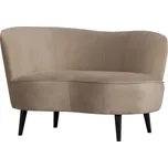 WOOOD Béžové sametové lounge křeslo Norma 112 cm, levé