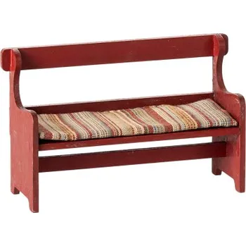 Doplněk pro panenku Dřevěná lavice pro myšky Maileg Vintage Red