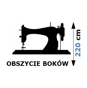 Obraz Služba obšití 2 stran záclony o výšce 220 cm