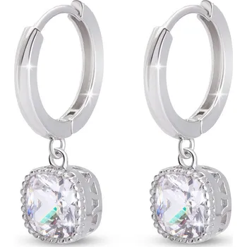 Náušnice Biju 3479 Stříbrné náušnice kroužky se zirkony