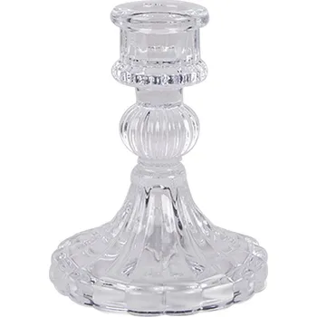 Svícen Clayre & Eef - Skleněný svícen 6GL4907