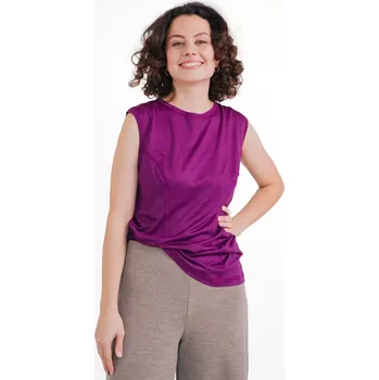 Dámské funkční tílko Merino 140 Tmavě fialová XL