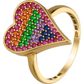 Prsten Zlaton Prsten žluté zlato srdce osazený zirkony vel. 54 3.1g 001041610241