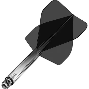 Šipka Mission Force 90 průhledné černé, standardní No2 letky a dlouhé násadky