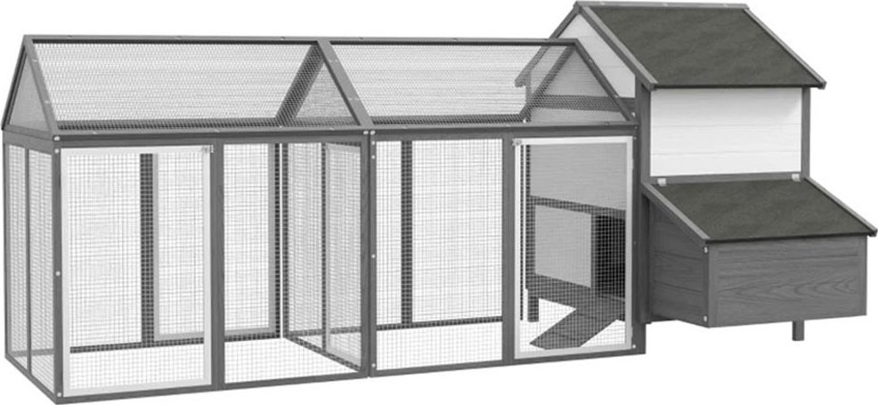 Kurník pro slepice PAWHUT D51-130V01GY