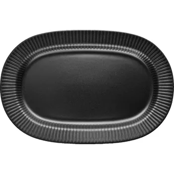 Talíř Servírovací talíř LEGIO NOVA 37 x 25 cm, černá, kamenina, Eva Solo