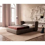 DELIFE Čalouněná postel Simea 140x200 cm mikrovlákno taupe vintage