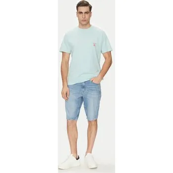 Pánské tričko Guess T-Shirt F5GI09 KA260 Modrá Regular Fit XL