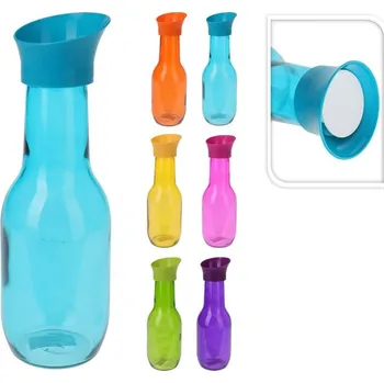 Karafa 1l BARVY, víčko, sklo