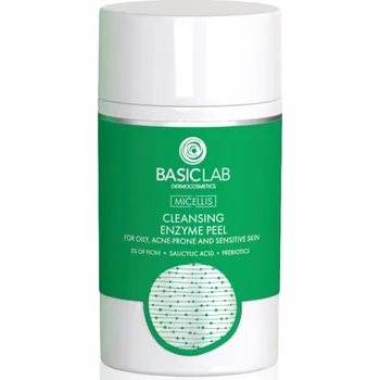Pleťový peeling BasicLab Dermocosmetics Micellis enzymatický peeling pro mastnou a problematickou pleť 35 g