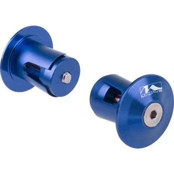 Řídítka Zátky řidítek M-Wave Al modrá