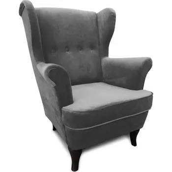 Křeslo Elegantní čalouněné křeslo Ušák s prošíváním do obývacího pokoje Ušák Mini - Lebex Meble monolith 85, Nožičky Wenge 68x83 cm