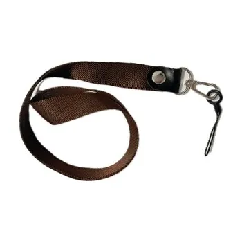 Šňůrka na mobilní telefon s karabinou, šířka 2 cm, barva tmavě hnědá