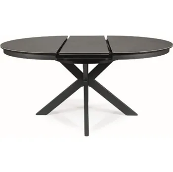 Stůl Porto Ceramic - Signal Tmavě šedá / Černý mat 120x76 cm