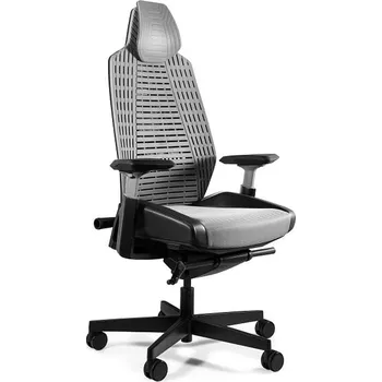 Jídelní židle Křeslo Ronin - Unique Černá/Elastomer TPE-8 šedý, Síť RS02 šedá 70x120 cm