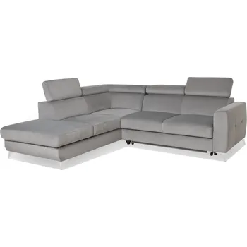 Sedací souprava Rohová sedací souprava, levá Dahlia s úzkými opěradly, funkcí spaní typu delfín a s úložným prostorem - Vero jaguar 2166 247x79 cm