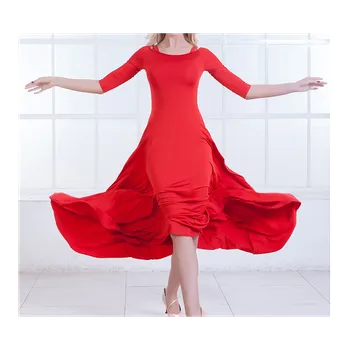 Dámské šaty Dámské taneční dlouhé šaty Evelyn Sytě červená XL