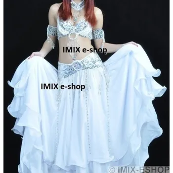 Karnevalový kostým Pásy AMIRAH - dvě velikosti Stříbrná MALÝ