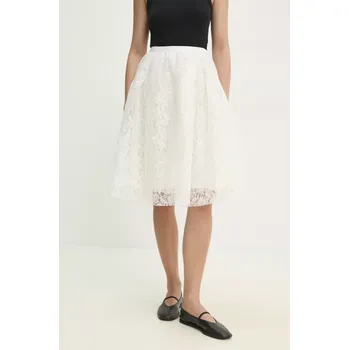 Dámská sukně Sukně Answear.LAB bílá barva, midi, áčková CK.STH.fms 00X, vel. S