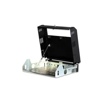 DIGITUS Nástěnná skříň, SOHO, štíhlá, 156x525x475 mm 3U otočná, 2U pevná, barva černá (RAL 9005) DN-19 04U-PB-B