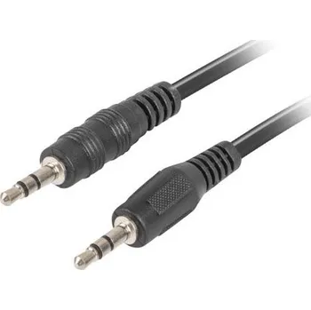 Audio kabel LANBERG Minijack 3.5mm M / M 3 PIN kabel 2m, černý CA-MJMJ-10CC-0020-BK