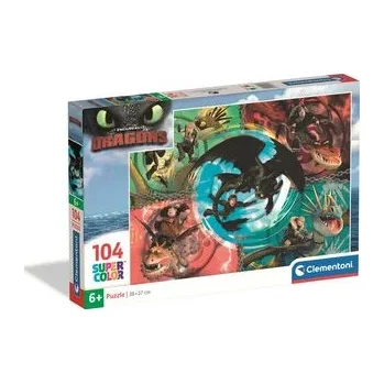Puzzle Puzzle 104 elementów. Super kolor. How to Train Your Dragon 1