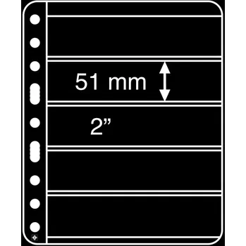 Obal pro sběratelský předmět Leuchtturm VARIO Plus 5S list extra silný - černý (bal. 5 ks)