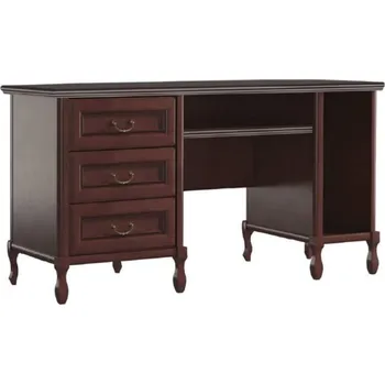 Psací stůl Elegantní psací stůl v klasickém stylu se skříňkou a zásuvkami do kanceláře Gerard - Latzke Antický Ořech 155x81 cm