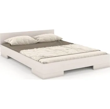 Postel Dřevěná postel buková 200 do ložnice Spectrum nízká - Skandica Bílá 205.5x51 cm